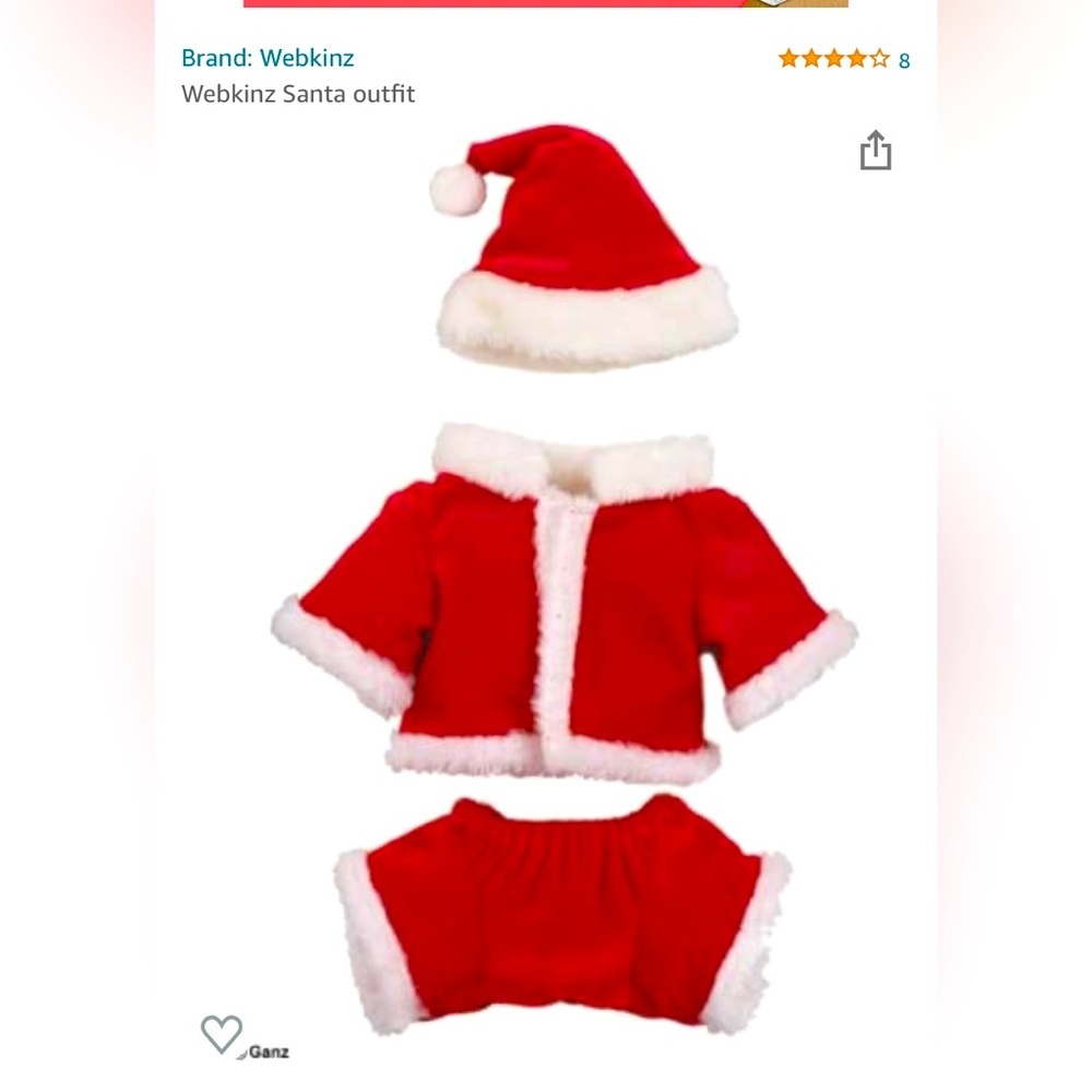 Webkinz Santa Suit